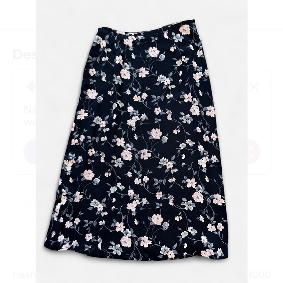 VTG 90s Chaus Floral Midi Skirt size 10 - Picture 5 of 5